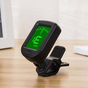 ISmart T-02 Guitar Tuner Clip-on Chromatic Digital Tuner LCD Display Mini Size Tuner for Acoustic Guitar Ukulele Violin Tuner Accessory