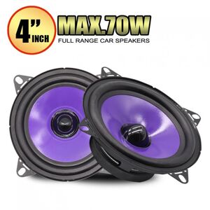 CarZone 2Pcs 4 Inch 70W  Full Range Frequency Car Audio Speaker Heavy Mid-bass Ultra-thin Speaker