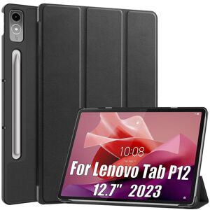 Pioneering Technology Flip Leather Case for Lenovo Tab P12 12.7 Inch 2023 Tablet Light Thin Tri-Folding Stand Tablet Cover for Xiaoxin Pad Pro 12.7 TB371FC