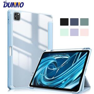 DUNNO2 For Transparent iPad Case 10.2 7th 8th 9th Case 2022 Air5 Air 4 10.9 2020 Pro 11 2018 9.7 PU Silicon Cover Funda