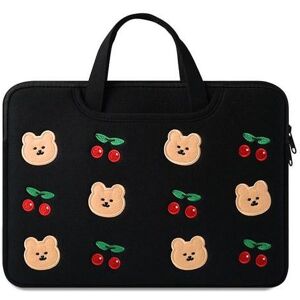 Board M Factory Computer bag handbag cute character embroidery apple 13.3 inch Lenovo 14 Huawei 15.6 inch pouch application, cherry bear handbag