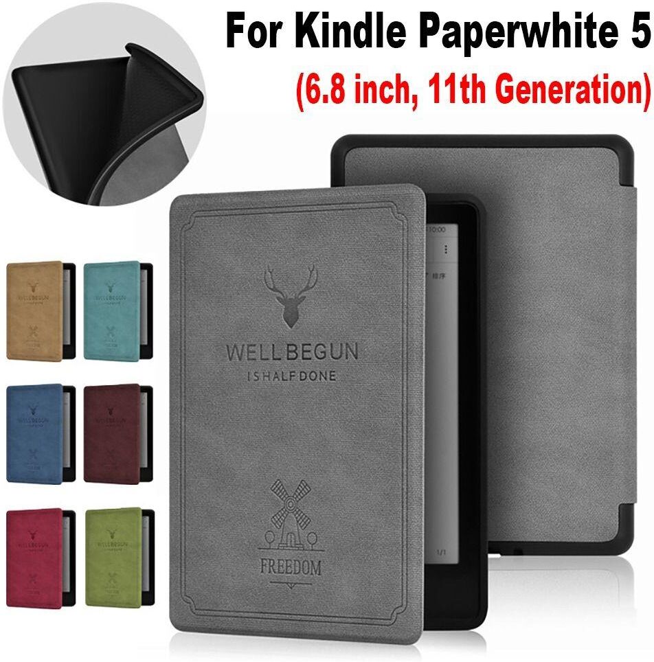 isongWuQ Funda E-book Reader Folio Cover Protective Shell for Kindle Paperwhite 5 Home Office