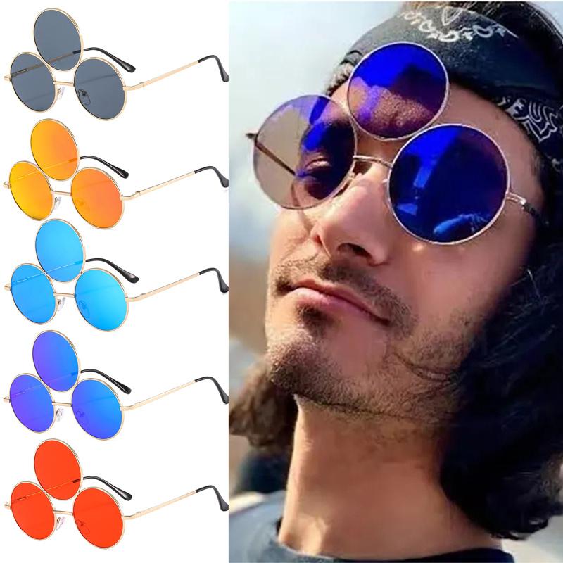 Sunglasses International Fashion Hip Hop Punk Oversized Circle Third Eye Conjoined Sunshade Sunglasses Men's Outings Stage Funny Sunglasses