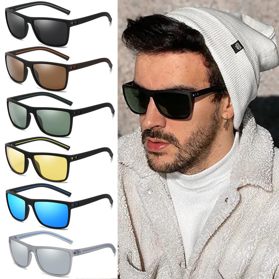 Sunglasses International Fashion Square Sunglasses Men's Outdoor Sports Riding Driving Polarized Sunshade Sun Glasses UV400