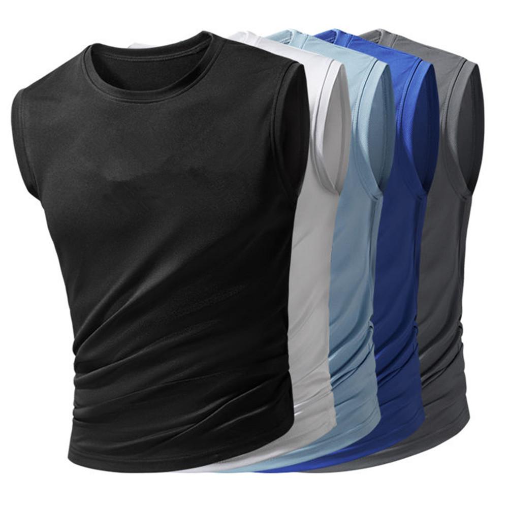 YOUNAXIN Men's Sleeveless T-Shirt Sports Vest Cycling Basketball Running Riding Gym Fitness Top Clothes Sweatshirt Workout Sportswear