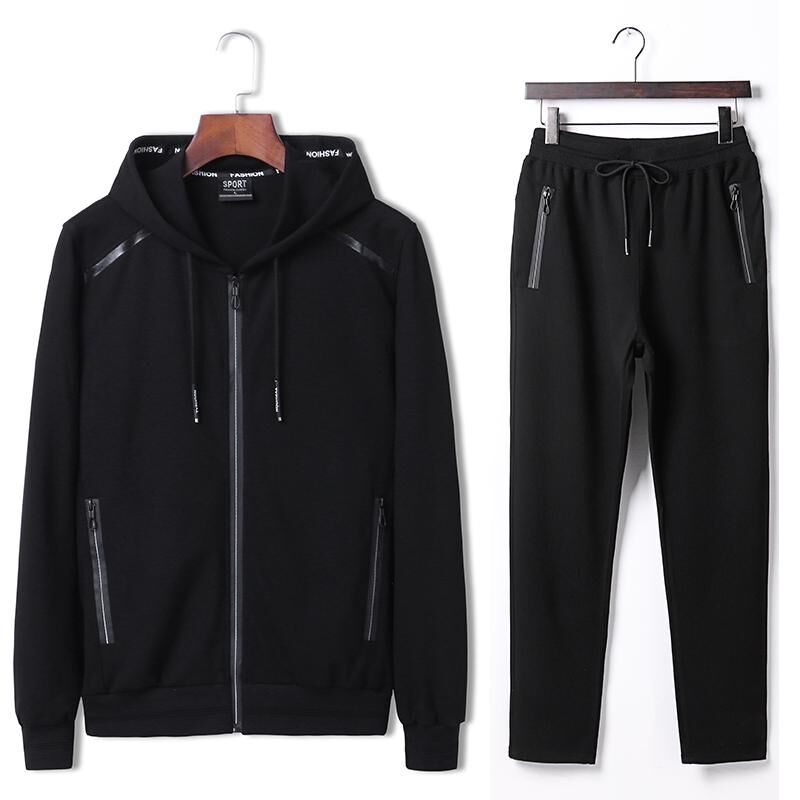 Happy Oversize Hoodies Set Mens Sport Suit Loose Sportsuit Sportswear Gym Clothing Men Run Sets