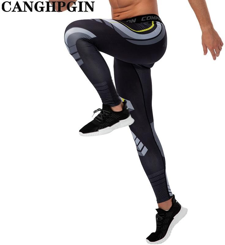 CANGHPGIN Men's Sportswear Fitness Pants Breathable High Elastic Running Basketball Training Sports Trousers