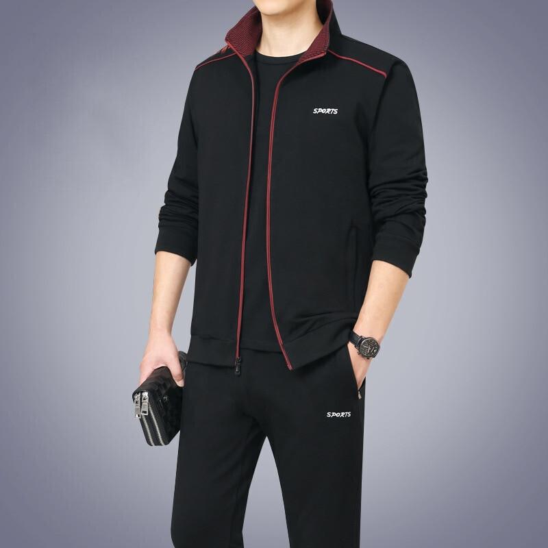 FIVE FIVE Fashion Running Sets Sport Suit Sportswear Sweatshirt +Sweatpants Mens Clothing 2 Pieces Sets Tracksuit Jogging Suits