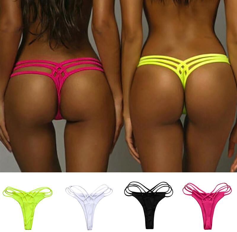 JE5-E5Warm Women's Swimwear Brazilian Swimsuit Swimwear Bikini Bottom Beachwear Briefs Thongs