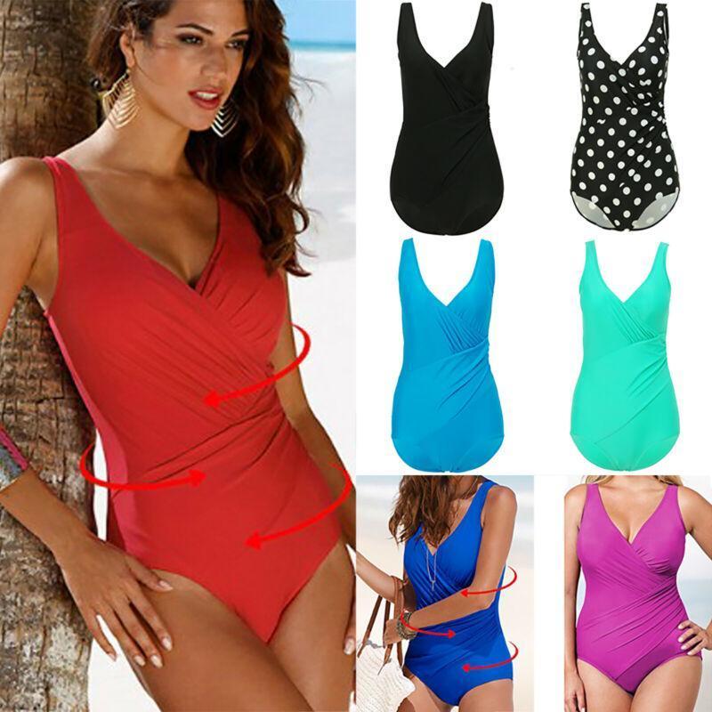 BeautifulLegend Women's Swimwear Beach Tummy Control Swimsuit Padded Monokini One Piece Outfits