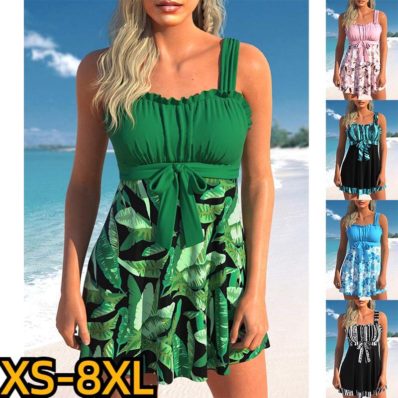 Yoxier 2024 New Women's Fashion Monokini Swimwear Beach Wear Two Piece Beach Swimwear Summer 3D Print Tankinis Swimming Tankinis Set