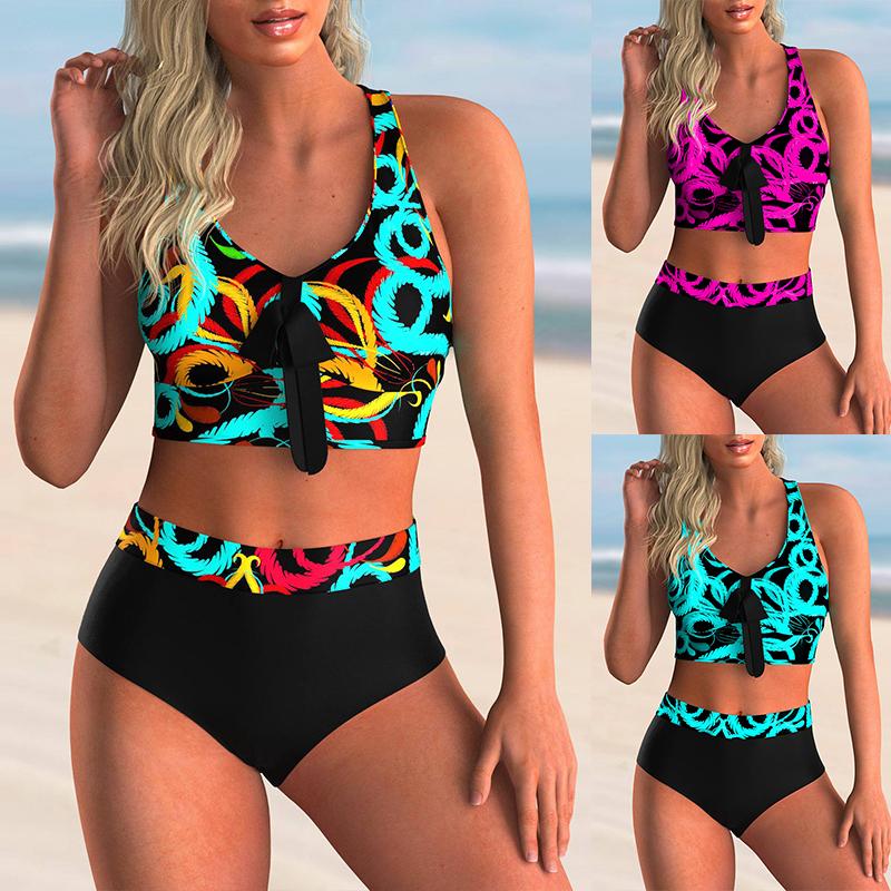 Swimwears New Summer Women's Cross Back Beach Party Everyday Swimwear Costume Bikini