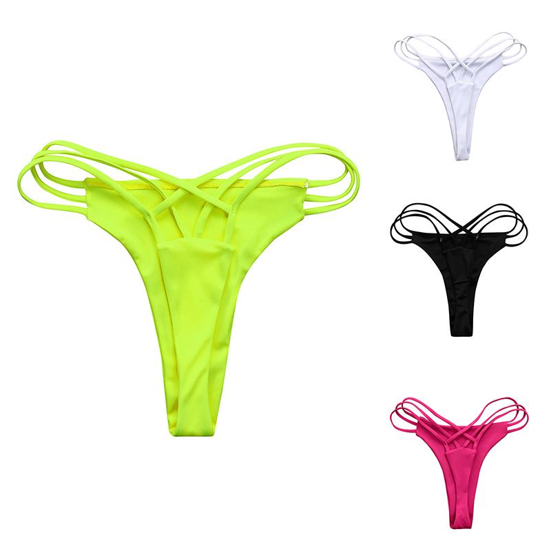 1Clotheszone Women's Swimwear Bikini Bottom Beachwear Swimsuit Brazilian Briefs Swimwear Thongs