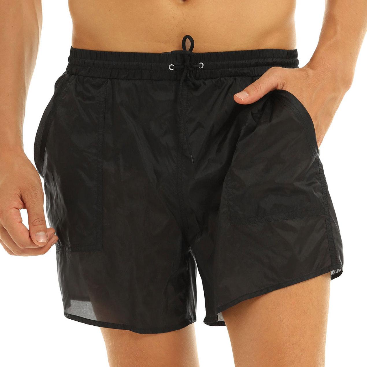 LG27HG Mens Swim Trunks Swimming Beach Shorts Swimwear Quick Dry Bathing Suits with Bulit-in Mesh Briefs