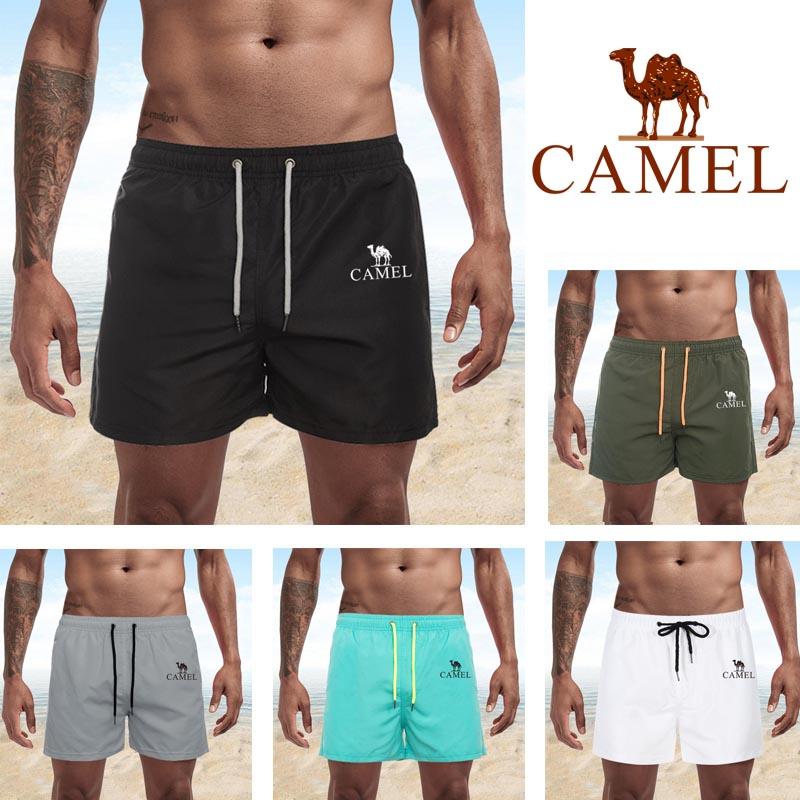 Camel Summer Men's Swimwear Shorts Embroidery Brand Beachwear Sexy Swim Trunks Men Swimsuit Low Waist Breathable Beach Wear Surf Shorts