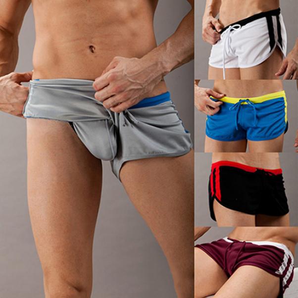Home Gadgets New Men's Fashion Swimwear Swimming Trunks Sports Wear Sexy Short Beach Pants