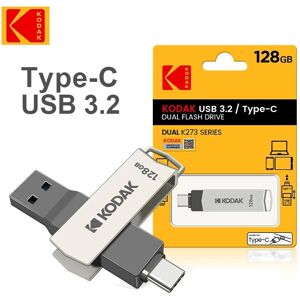 Kodak K273 USB Flash Drive Metal USB 3.2 Pendrive  Type c OTG 32GB/64GB/128GB/256GB for keys cle usb for smartphone