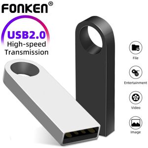 FONKEN Metal USB Flash Drive Waterproof Usb Pen Drive 2.0 Portable Usb Stick For PC For Car