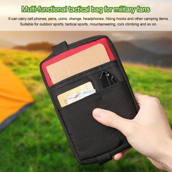 Daily Life Goods Storage Bag Compact Tactical Pouch Versatile Waist Bag Portable Oxford Cloth Wallet for Camping Outdoor