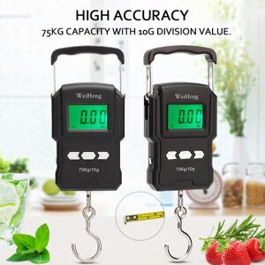 Listing stainless utensil 75Kg/10g Electronic Backlight Weighing Scale Hanging Hook Scale Measuring