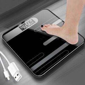 Keep Health Care Bathroom Body Floor Scale Glass Smart Electronic Scale USB Charging LCD Monitor Weight Digital Scale