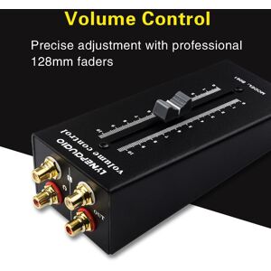 TOMTOP JMS LYNEPAUAIO B061 Passive Preamp Active Speaker Volume Controller RCA Connector 128mm Fader Precision