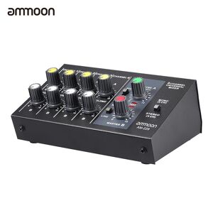 ammoon AM-228 Ultra-compact Low Noise 8 Channels Metal Mono Stereo Audio Sound Mixer
