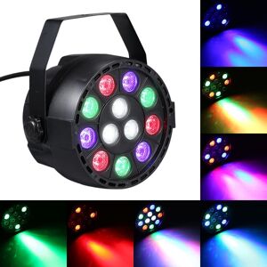 TOMTOP JMS AC 90-240V 12 LEDs Par Lights 8 Channel RGBW Color Mixing Stage Lighting with DMX Strobe & Sound Active Mode for Disco Party Christmas Wall Wash