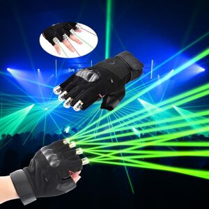 ZHUOYUE168 Green Laser Gloves Multi-line 4pcs Disco Laser DJ Beam Stage Light For Finger Dancing Show Halloween Party Rave Nightclub Club