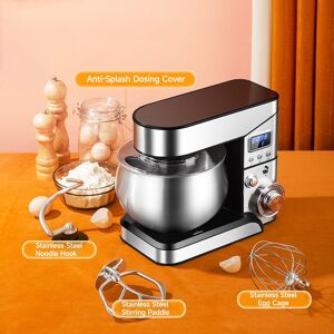 Chinese culture Cook Machine Household Mini Dough Mixer 6 Speed Super L Digital Display LCD 5L Stainless Steel