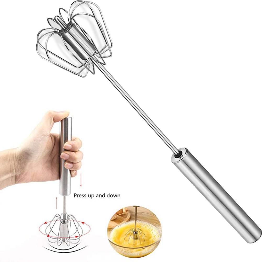 ZETI Semi-Automatic Mixer Egg Milk Frother Hand Milk Foamer Kitchen Mixer for Coffee Egg Beater Drinks Blender Kitchen Tools