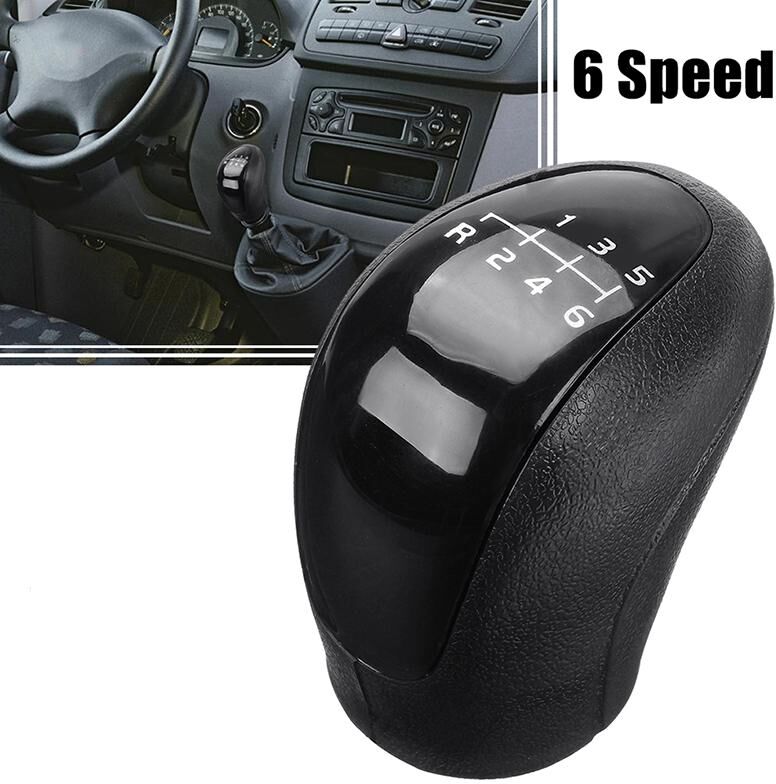 AUTO Accessories World POSSBAY New Shift Knob Automotive Accessory 6 Speeds Shift for Mercedes-Benz Vito Viano W639 (03-10)/Sprinter II 906 (06-13)