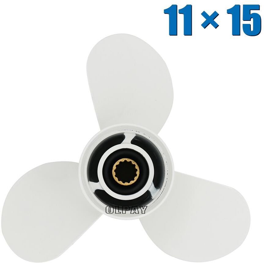 Outboard Motor 11 x 15 Aluminum Outboard Propeller For Yamaha 40-60HP 663-45943-02-EL 3 Blades Aluminum Alloy Boat Engine Propeller