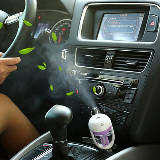 Car Accessories Mini Car Air Humidifier Diffuser Essential Oil Ultrasonic Mist Purifier