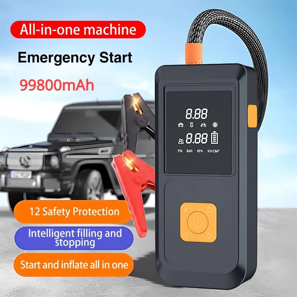 have everything Portable 99800mAh Car Jump Starter Auto Booster 12V Automotive Battery Charger 1000A Power Bank Charging System Air Compressor