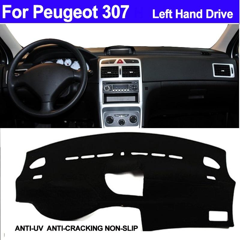 hair888 Car Sun Shade DashMat Pad Carpet Anti-UV Automobile Protector Car Dashboard Cover Dash Mat  For Peugeot 307 Car Styling