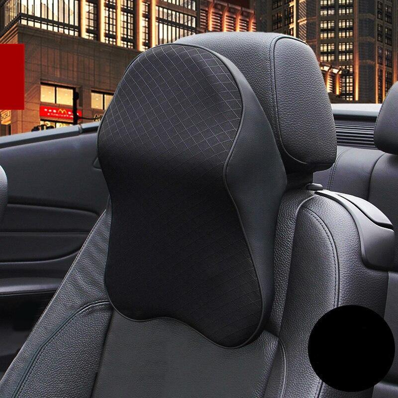 ConvenientMall Adjustable Head Restraint Car Memory Foam Pillow Auto Headrest Travel Pillow Neck Support