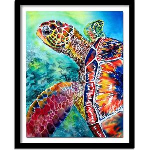 FIYO Embroidery Turtle Full Round Resin Drill Diamond Painting Cross Stitch Animal Picture Home Decor