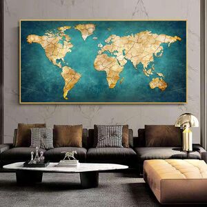Serend ipity art painting World Map Poster and Print Room Decor Wall Decor Living Room Home Decoration Canvas Painting Wall Art Pictures Home Decor