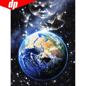 FIYO 5D Diamond Painting Planet Resin Drill Crystal Diamond Embroidery Full Display Scenic Picture