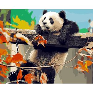 FIYO Diy Pictures Modular Canvas Oil Painting for Living Room Coloring Hand Painted Animal Wall Art