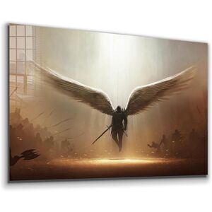 PanitingArt Fantasy Angel Stretched Canvas for Living Room Bedroom Home Poster Prints Abstract Anime Painting Artwork Mysterious Man Wing Gallery Decoration