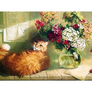 FIYO Diamond Painting Embroidery Cat Picture of Rhinestones Cross Stitch Full Round Diamond Home Decor