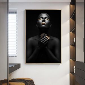 Epoch art poster Black Nude African Prayer Woman Portrait Canvas Painting Posters and Prints Cuadros Wall Art Picture for living Room Home Decor