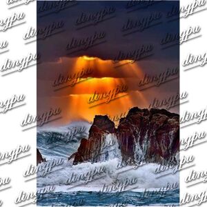 FIYO scenic light Diamond Embroidery 5D DIY Diamond Painting Cross Stitch Picture Full Round Diamond