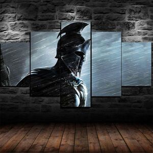 aidegou23 Spartan Warrior Sparta 5 Panel Canvas Picture Print Wall Art Canvas Painting Wall Decor for Living Room Poster No Framed