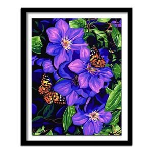 FIYO Diamond Painting Cross Stitch"Flower"Full Round Crystal, Embroidery  Picture Rhinestones Home Decor