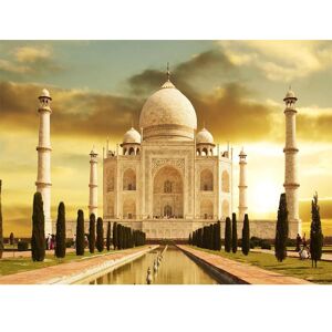 FIYO Embroidery Cross Stitch Taj Mahal Picture Home Decor Full Round Diamond Painting Free Cross Stitch