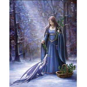 FIYO Embroidery Cross Stitch and Ice Princess Picture Home Decor Gift Full Round Diy Diamond Painting