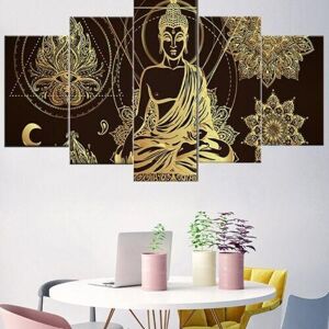 Murmure decorative paintings 5Pcs Poster Buddhism Canvas Home Decor No Framed Paintings Wall Art 5 Panel Room Decor Abstract HD Print Modern 5 Pieces